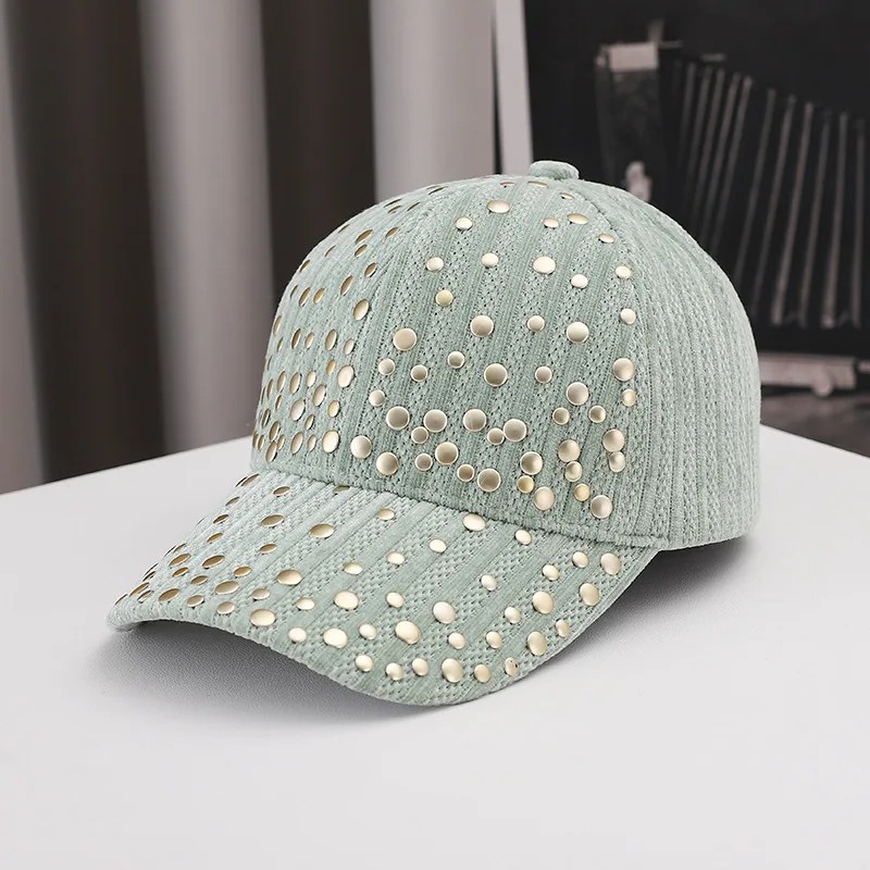 Full Diamond studded Women's Summer Hat Small Casual Rhinestone Natural