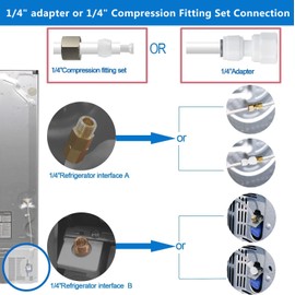 Ice Maker Water Line Kit - Food Grade Refrigerator/Fridge Water Line Kit,25FT 1/4In O.D.Water Line with Quick Fittings, for Adding a branch waterway on RO System