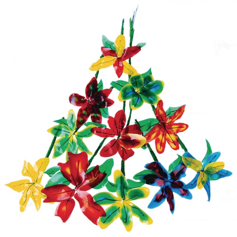 S&S Worldwide Flexible Fun Flowers Craft Kit (Pack of 24)
