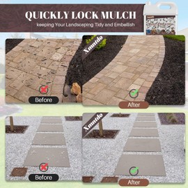 Rock Glue for Landscaping, 2 Gallon Mulch Glue, Gravel Binder & Stone Adhesive, Fast-Dry, Wide Coverage & Pet Safe Mulch Glue for Rocks, Weather-Resistant for Patios, Garden, Walkways and Paths