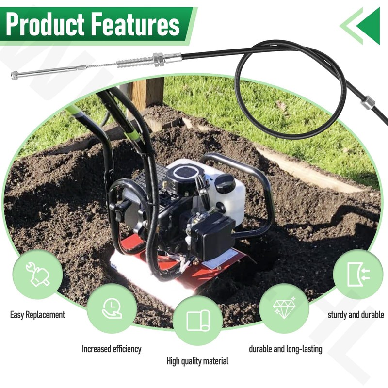 30588 Front Tine Tiller Cable Compatible with Earthquake 20908 and