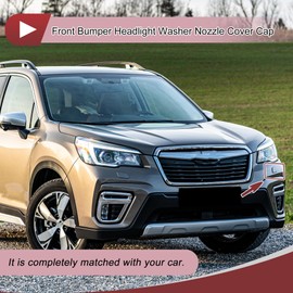 HEROFFIX Front Left Bumper Headlight Washer Nozzle Cover Cap No.86636SJ130 Stoßstangenverkleidungsdüsenabdeckung für Subaru Forester SK 2018-2021 Weißes Kunststoff 1 Stk