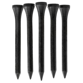 TH Golf Bamboo Golf Tees 70mm | Pack of 50 & 100 | Multiple Colour Options | Premium Eco Friendly Sustainable Durable Bamboo Golf Tees (Black, Pack of 50)