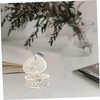 SHOWERORO Beautiful Silver Jewelry Box Decorative Earring Case Heart-shaped Necklace