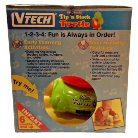 VTech NEW - VTECH - LITTLE SMART - TIP 'N STACK TURTLE - 6 MONTHS & UP -EARLY LEARNING