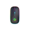 A2 Mouse Luz Led Inalambrico Recargable Color Negro 2.4G Portatil