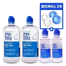 Renew 리뉴355ml 2개+120ml 2개+렌즈케이스 2개 Renew 355ml 2 pcs + 120ml 2 pcs + 2 lens cases