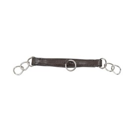 Shires Blenheim Leather Curb Chain: Brown: Cob