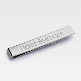 THINGS REMEMBERED Engraved Sterling Silver Tie Bar (Free Customization)
