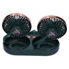 Car Fan 360° Rotatable 3 Speed DualHead USB Powered Mini