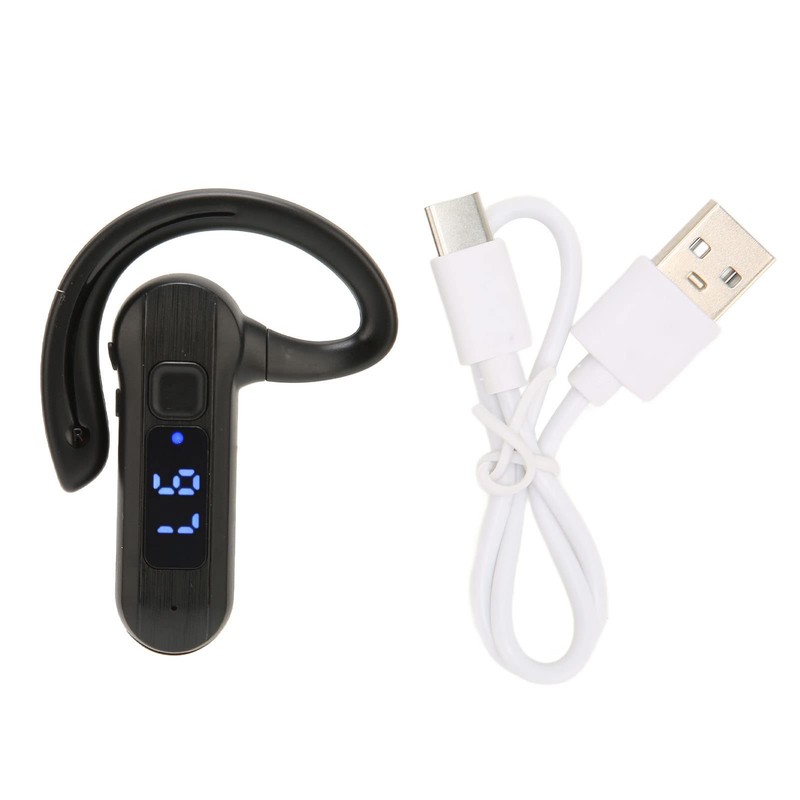 ASHATA Single Ear Bone Conduction Headset Bluetooth 5.2, Open Ear