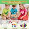 Montessori Wooden Board Game, 48 Colourful Sticks Dice Game for