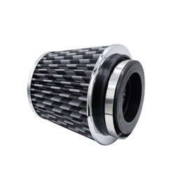 WEAXIO Universal High Flow Clamp-On Air Intake Filter - Washable Cone Air Filter (76/90/101mm) Closed Top Inlet Cold Air Filter for Car, Truck