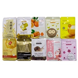 Universo en Linea SUPER PACK 10 MASCARILLAS SURTIDAS HUDA NEW AXIU COLAGENO, PEPTIDOS, ACIDO HIALURONICO ANTI EDAD HIDRATANTE