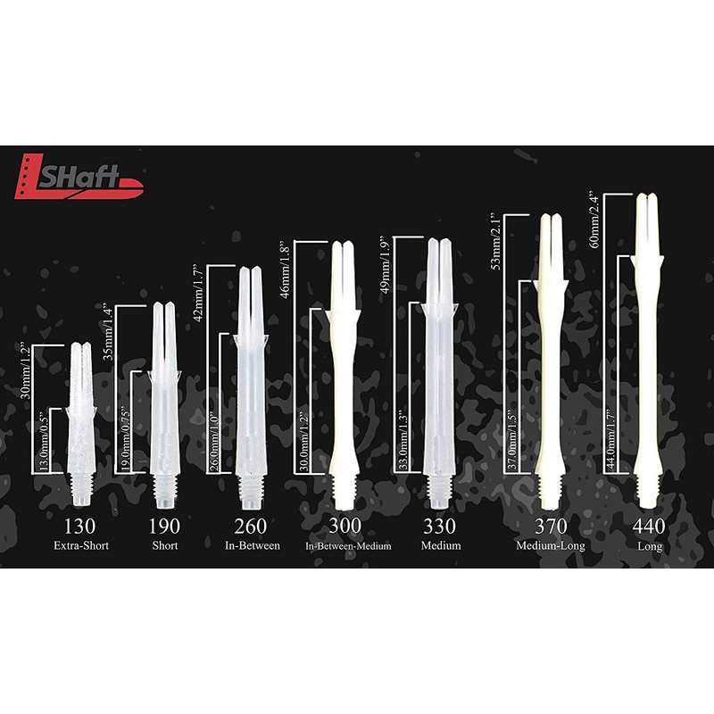 PerfectDarts 1 Set L Style L-Shaft Locked Slim Dart Stems