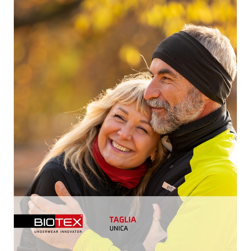 BIOTEX Fascia Tergisudore Unisex per Ciclismo e Running, Ideale per