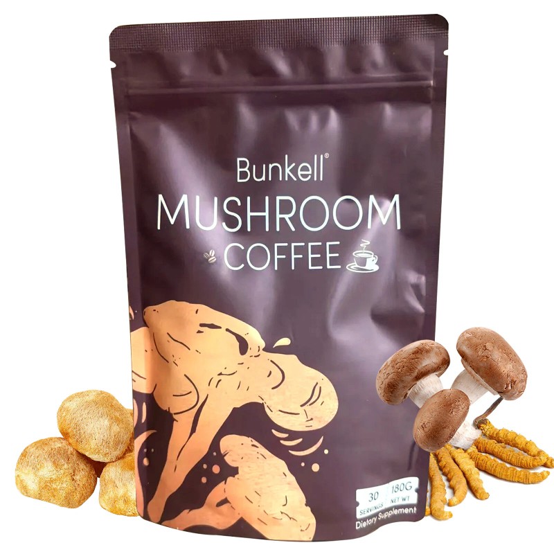 Bunkell Mushroom Coffee Lions Mane Turkey Tail Reishi 6-1N-1 Energy