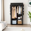 BrFoYu Portable Closet for Hanging Clothes, Portable Wardrobe Closet with