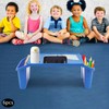 Kids Lap Desk Tray with Side Pockets, Plastic Breakfast Laptop