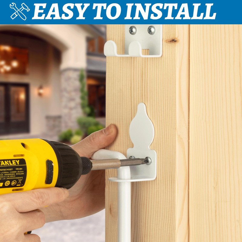 24" Heavy Duty Cane Bolt Gate Drop Rod Hardware Ground