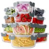 HOMBERKING 24pc Glass Food Storage Containers with Lids, Glass Meal