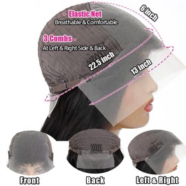 Manorshen Deep Wave Lace Front Wigs Human Hair Wigs for Women 180% Density Transparent Deep Curly Lace Frontal Wigs Human Hair Pre Plucked with Baby Hair Natural Color