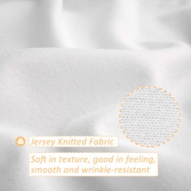 Mrs Awesome Stretch Jersey Box Spring Cover Wrap Around, Bed Skirt Alternative, Ultra Soft & Wrinkle Resistant, Full/Full XL, White