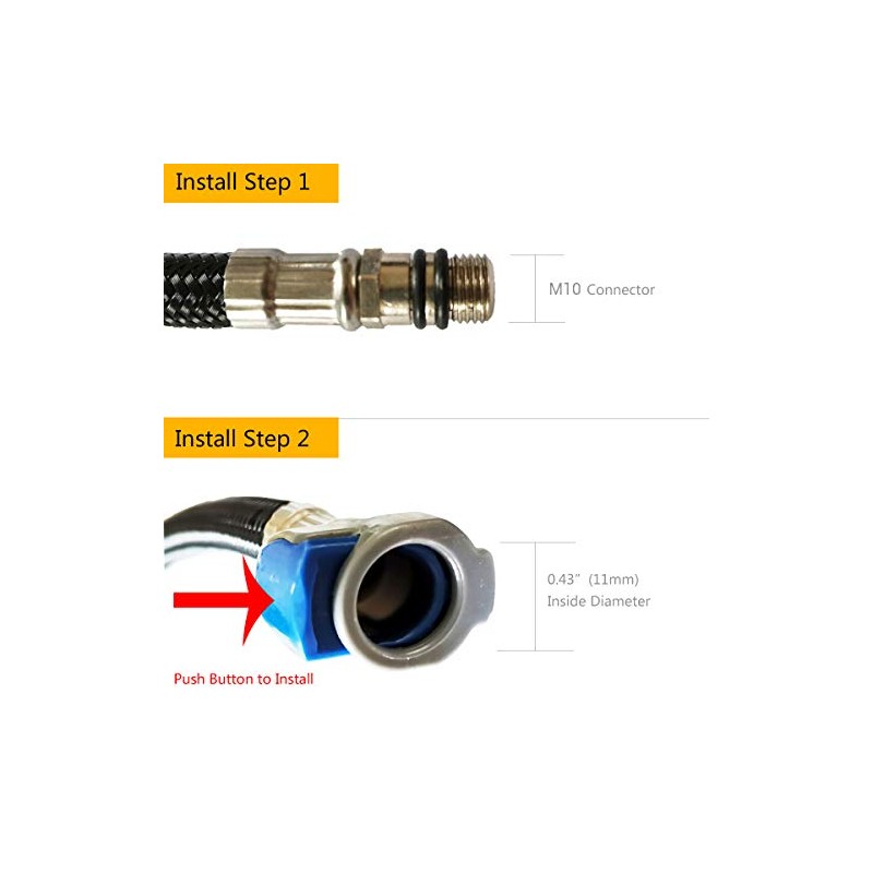 TRUSTMI Quick Connect Water Supply Hose, 24-inch Widespread Bathroom Faucet