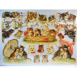 Glanzbilder Cat EF 7415 Wafer Pose Pictures Scrapbook Decoration GWI 373