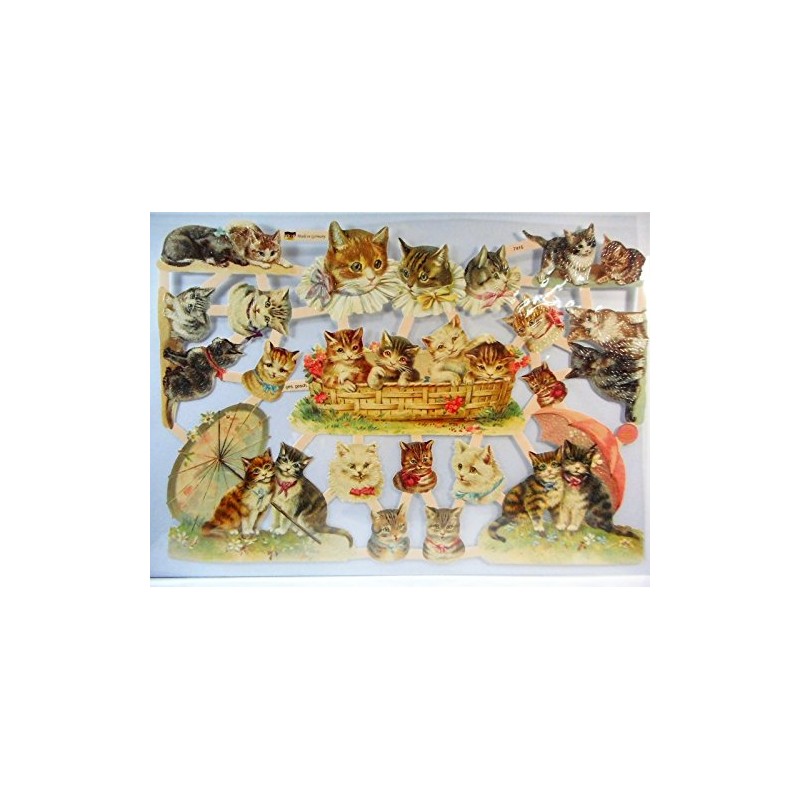Glanzbilder Cat EF 7415 Wafer Pose Pictures Scrapbook Decoration GWI