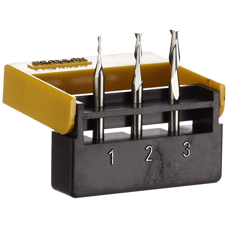 Proxxon 27116 Milling cutters, 3 pcs. (1/32", 5/64", 7/64")