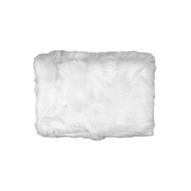 Mrs Claus White Hand Muff ONLY #777 Long Hair Plush Satin Lined Warm Hands Caroling Dickens Manguito