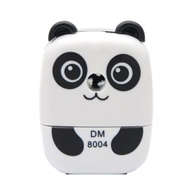 Desk Sharpener, Manual Cartoon Sharpener with Crank Pencil Sharpener for Office Teaching School Stationary Children (Panda - Boy)