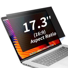 Seorsok 17 Inch 16:9 360°Laptop Privacy Screen Protector,Anti Peeping and Anti Blue Light Laptop Privacy Shield,Anti Glare Screen Protector Reduce Eye Strain & Eye Protection