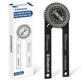 AltitudeCraft Precision Aluminum Miter Saw Protractor | 7.28-Inch Rust-Resistant Angle Finder with 360° Rotation & Laser-Engraved Scales for Accurate Miter Cuts