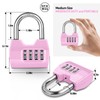 1 Pack disecu 4-Digit Combination Lock, Waterproof Outdoor Padlock for