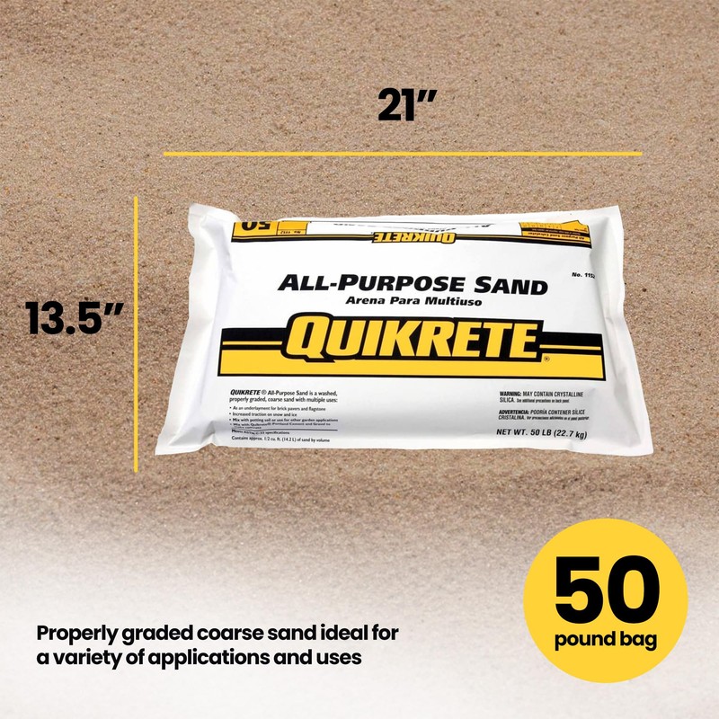 QUIKRETE All Purpose Sand for Potting Soil, Concrete Mix, Traction