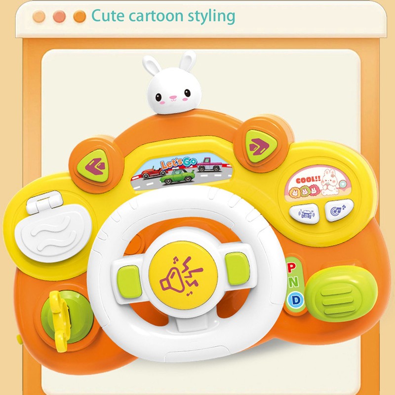 Baby Steering Wheel Toy Multifuntional Lighting Effects Educational Musical Steering