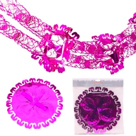 Christmas Concepts® 9ft x 1ft Large Round Foil Garland Festive Hanging Decorations – Christmas Trimming (Pink)