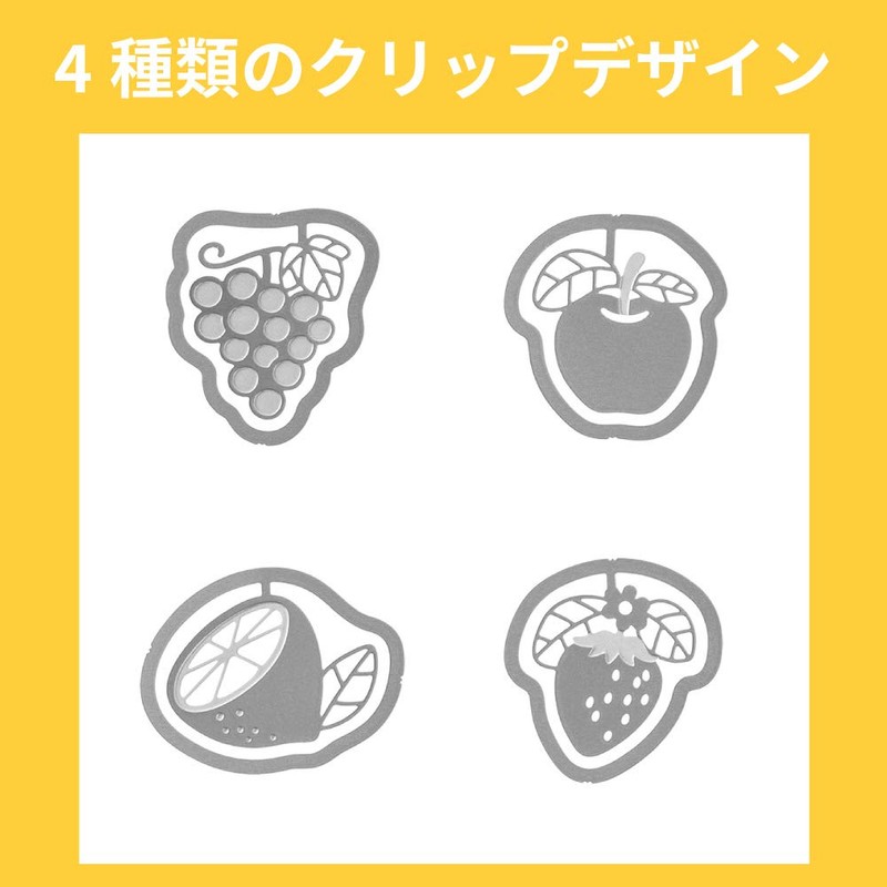 Midori Clip Etched Clips Fruit Pattern 43365006