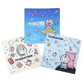 Marushin 2825005100 Handkerchiefs, Set of 3, Doraemon/I’m Doraemon/Fushigi Zone, Absorbent, Quick Drying, Antibacterial, Odor-Resistant, Suitable for Boys/Girls, Supplies For Kindergarten, Nursery School, Elementary School, 11.8 x 11.8 inches (30 x 30 cm