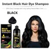 Lymznus Champú Tinte Herbal Negro Canas Color Instantáneo Mujeres Hombres