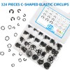 324 Piece Circlips Set, Snap Ring Metal C-Clip, C-Clips, Circlip