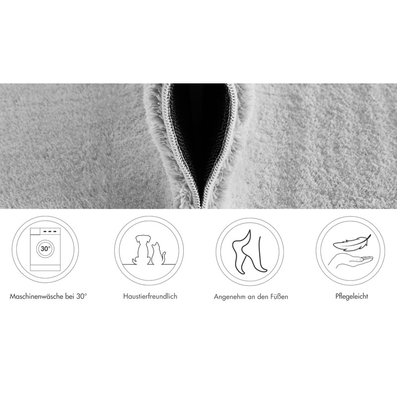andiamo Arezzo Soft Bathroom Rug, Washable Bath Mat, Absorbent and