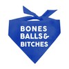 Bones Balls & B*tches Dog Bandana (Royal, OS 316)