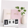 COHEALI 3pcs White Modern Desk Calendar Reversible Design Countdown Calendar