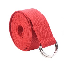 Gelante Fitness Exercise Yoga Strap - Durable Cotton 10 Feet Long 2034 Red