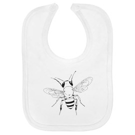 Azeeda 'Honey Bee' Soft Cotton Baby Bib (BI00058970)