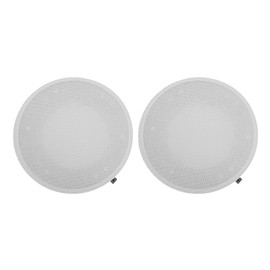Generic Speaker Grille Cover, 2 Set Metal Mesh Round Speaker Grill Cover with 2 Mounting Bases, Magnetic Metal Mesh Speaker Grille Protective Case for Supermarket, Car, Home Speakers
