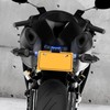 Mulcort Motorcycle License Plate Holder, Aluminium Alloy Universal Black, LED